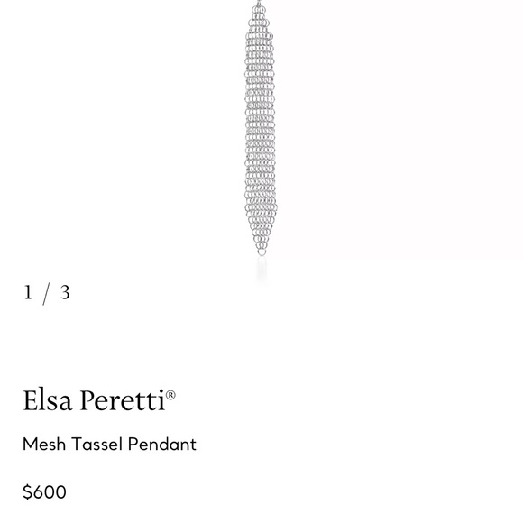 Tiffany & Co. Silver Elsa Peretti Mesh Tassel Pendant necklace - Picture 6 of 6